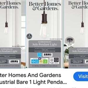 Better Homes And Gardens Solo Pendant Light in Bronze
